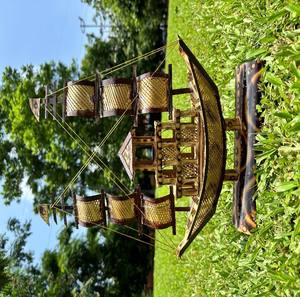 Plateau de service décoratif en bambou sur mesure pour restaurant, idéal pour transporter aliments et boissons - Product Image 4