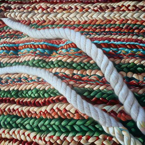 Corde torsadée en coton rond blanc écologique de haute qualité de 20mm en gros d'usine - Product Image 5