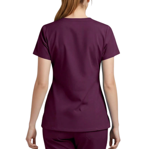 Conjunto de Uniforme Médico para Mujer, Manga Corta, Cuello en V, Uniforme de Enfermería, Ropa de Trabajo para Hospital, Clínica y Cuidado de la Piel - Product Image 5
