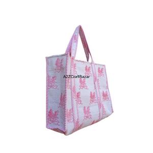 Bolso Tote de Algodón a Rayas Vintage de Lujo de Alta Gama para Mujer, con Asa Larga, Ideal para Viajes de Verano, Playa, Almacenamiento y Exhibición - Product Image 3