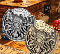 Monstre Métallique Beholder DND Fidget Dice Spinner Coin Cthulhu Dragon TTRPG Tracker Anti-stress EDC Jouet pour Dungeons and Dragons