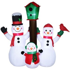 Pupazzo di Neve Gonfiabile Natalizio per Decorazioni Esterne Festive per Casa o Giardino - Product Image 3