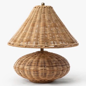 Elegant Rattan Table Lamp Stylish <b>Lighting</b> Decor For Living Room And Bedroom Natural Handmade Lamp For Cozy Home Styling - Product Image 1