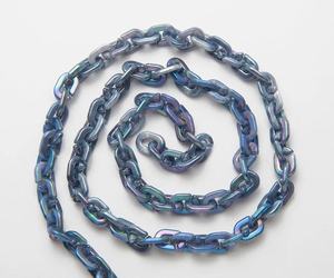 Chaîne en résine de haute qualité avec revêtement Aurora, chaîne colorée, fournitures de bijoux, chaîne à maillons - Product Image 3