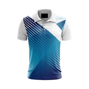 เสื้อโปโลผู้ชายแขนสั้นแบบ OEM สั่งทำพิเศษ คุณภาพสูง ผ้าฝ้ายระบายอากาศดี คอสูง พิมพ์ลายแบบ Sublimation สไตล์ High Street - Product Image 4