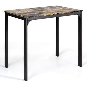 Set da Pranzo a 3 Pezzi con Tavolo in Finto Marmo, Elegante Collezione per Sala da Pranzo - Product Image 2