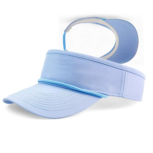 Visière unisexe bleu clair en polyester, bord incurvé, ajustement réglable, pour usage extérieur printemps-été, adultes - Product Image 2