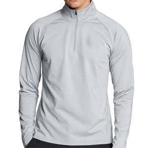Camiseta de golf con cremallera 1/4 elegante para hombre: duradera y cómoda, ideal para jugar en todo tipo de clima y uso diario - Product Image 3