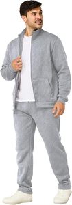 Men's Tracksuits Casual Sweatsuit 2 Piece Full Zip Sweatshirt and Sweatpants Set <b>Athletic</b> Jogging Suit - Product Image 2