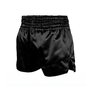 Shorts de boxe Askar unisexe noirs, séchage rapide, respirants, légers, en coton/polyester, vêtements d'arts martiaux pour adultes, coupe ample, logo sur le devant - Product Image 2