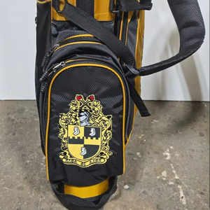 Sac de golf Alpha Phi Alpha imperméable et durable en PU, couleur unie, fermeture éclair, avec roulettes et poches pour chaussures, pour adultes, 5 compartiments - Product Image 1