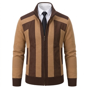 <b>Mens</b> Heavy Knit <b>Cardigan</b> Sweater thick knit texture and <b>long</b> sleeves Custom Knitwear Wholesale Manufacturer Supplier - Product Image 4