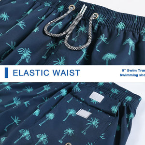 Shorts de bain pour hommes les plus vendus, taille élastique personnalisée, motif uni écologique, pour l'été - Product Image 4
