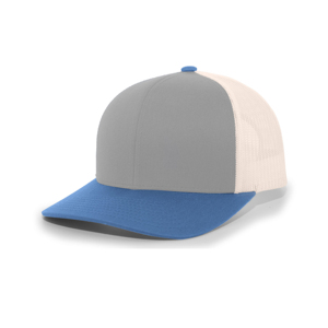 Casquette de camionneur gris-bleu à dos en maille, 6 panneaux, réglable, snapback, unisexe, décontractée - Product Image 1