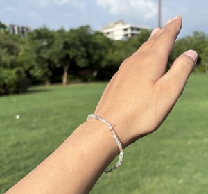 Natural Golden Rutile Quartz Beaded Sterling <b>Silver</b> <b>Adjustable</b> Gemstone Beads <b>Bracelet</b> Handmade Trendy Gift Jewelry - Product Image 3