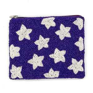 Premium Quality Handmade <b>Beaded</b> Cotton Embroidery Coin Purse for Women Vintage Style Small Pouch with Zipper - Product Image 2