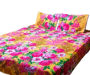 花柄のカバーシートを含む卸売7ピース寝具セット枕カバーとさまざまなコットンプリントの羽毛布団カバー