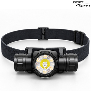 Lampe frontale LED à capteur infrarouge rechargeable mains libres compacte ZEROBEAM H22 USB C avec mode rouge pour le camping et la pêche - Product Image 1