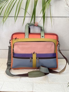 Nouvel arrivage de sac messager à bandoulière en cuir recyclé pour le bureau Offre Spéciale à usages multiples Sacoche pour ordinateur portable de haute qualité sac unisexe à couleurs multiples - Product Image 2