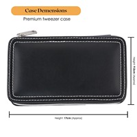 Boîte de rangement portable Ijrak en cuir PU de haute qualité pour pinces à extensions de cils, 12 compartiments avec cloison centrale