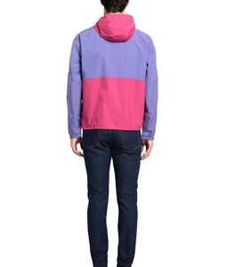 Chaqueta cortavientos de nailon poliéster 100% de talla grande personalizada, chaqueta impermeable de bloque de color, chaqueta informal transpirable con capucha para exteriores - Product Image 6