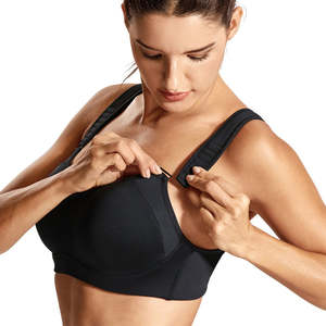 Women's High Support Backless Sports Bra Front Custom Breathable Spandex/Nylon Material Crystal Decoration Multi Color Options - Product Image 5