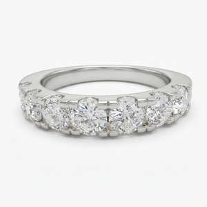 แหวนเพชรแท้ IGI Certified แบบ Eternity Band แพลตตินั่ม PT950 สำหรับงานแต่งงานหรือวันครบรอบ ดีไซน์หรูหราประดับเพชรแบบ Prong Setting เหมาะสำหรับงานปาร์ตี้ - Product Image 1