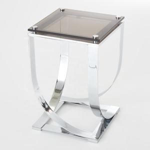 Mesa auxiliar de doble tono de metal redonda elegante de diseño personalizado de lujo y taburete de metal, lado de metal y mesa de centro para sala de estar - Product Image 2