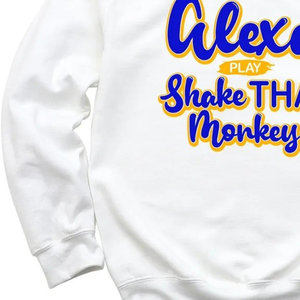 Sweat-shirt à col rond Alexa Play STM blanc pour femme, pull décontracté en polaire, haut graphique, vêtement universitaire, sweat-shirt confortable à manches longues - Product Image 5