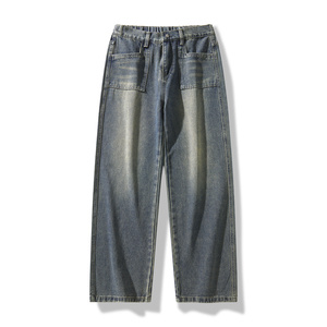 Pantalones Vaqueros Rectos de Hombre con Degradado Sólido Personalizables, los Más Vendidos, de Invierno, Lavados, de Mezclilla, Casuales, de Moda, de Alta Calidad, ODM - Product Image 1