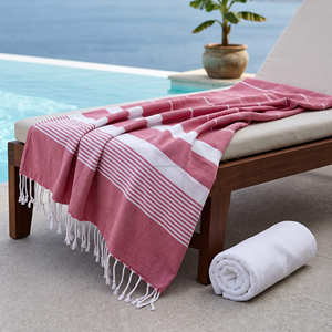 Premium Striped Cotton Spa <b>Wrap</b> Quick Dry Fouta Beach Blanket Artisan Knotted Tassels Hammam <b>Towel</b> Wholesale B2B Supplier - Product Image 5