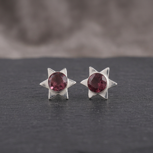 Designer Handmade Purple Rhodolite Gemstone <b>Earring</b> Jewellery In 925 Sterling Silver Plated <b>Earring</b> For Women Nad Girls Wear - Product Image 2