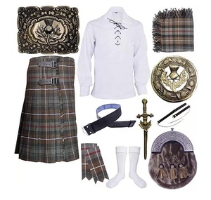 Conjunto de 10 Piezas de Vestido de Novia Estilo Kilt Escocés Obexa Mackenzie Weathered Antique Thistle, Hecho en Pakistán, Modelo OBT3-94656 - Product Image 1