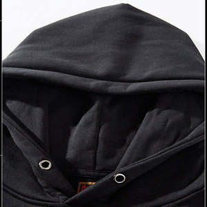 Oversized Hooded <b>Sweatshirt</b> Men Chinese Style Embroidery Floral Pocket Casual Autumn Streetwear Regular Fit 100% Cotton - Product Image 2