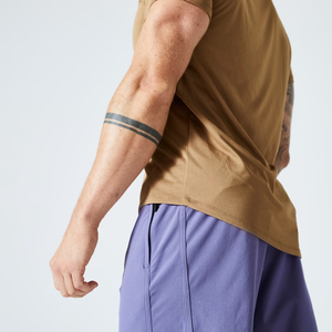 Camiseta de Punto para Hombre, Cuello Redondo, Color Sólido, Manga Corta, Corte Ajustado, Casual, Largo Regular, Secado Rápido, Manga Raglán, Poliéster Jersey - Product Image 2