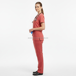 Conjunto de Uniforme Médico Personalizado con Logotipo Bordado, Tela Transpirable, Bolsillo Lateral, Puños Ajustables, para Trabajadores de Fábrica - Product Image 2