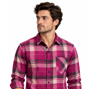 <b>Mens</b> <b>Flannel</b> <b>Shirt</b> Casual Plaid Button Down Outdoor Workwear Fashion Custom Clothing Wholesale Manufacturer OEM ODM Export Order - Product Image 3