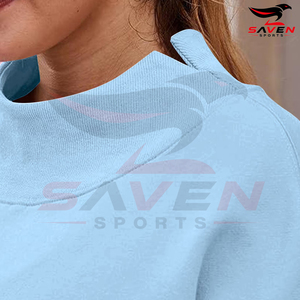 Custom <b>Women</b> Mock Neck Sweatshirt Oversized Pullover Long Sleeve Fleece Warm Casual Streetwear Winter Fashion - Product Image 6
