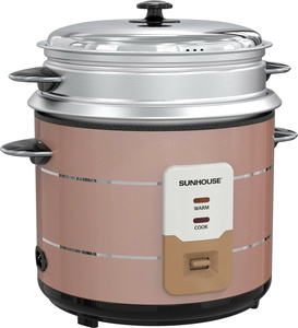 Olla Arrocera Eléctrica SUNHOUSE con Tapa Extraíble, Control Digital con Temporizador, Capacidad de 1.8L, Placa Calefactora Grande con Revestimiento Antiadherente de Aluminio - Product Image 2