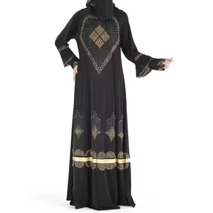 Abaya Hijab Musulmane de Qualité Supérieure Fabriquée en Usine, Robe Longue Imprimée Respirante, Abaya Islamique pour Femmes, Abaya Hijab Borka pour Filles - Product Image 2