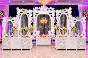 Best Wedding Event 3D Back Stage Vancouver Top Wedding 3D Back <b>Frame</b> Stage New Elegant Wedding Fiber Stage Decor Canada - Product Image 3