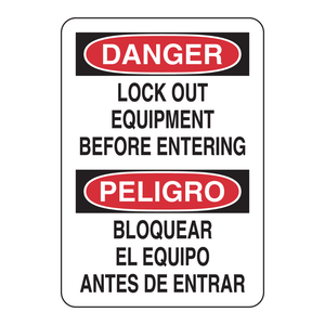 Signalisation bilingue de verrouillage de sécurité pour interrupteurs électriques, pour la sécurité industrielle - Product Image 3