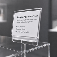 Bande adhésive transparente en acrylique FD-9238 de 3 mm de largeur, ruban adhésif double face de 3,8 mm pour fentes de cartes et boîtes de présentation, sans résidu