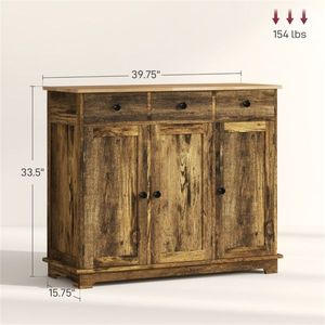 Mobiletto da Cucina Moderno Autoportante in Legno e Metallo con Cassetti e Cestelli - Product Image 3