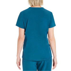 Tenues Médicales Tendance d'Été pour Femmes et Hommes – Ensembles Blouse et Pantalon d'Infirmière Col V Extensibles 4 Directions en Polyester Spandex Tissé - Product Image 3
