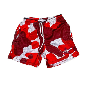 Custom Logo Summer Cropped Fit <b>Men's</b> Polyester Mesh <b>Shorts</b> XS/XS Denim Washed Printed Workout Streetwear Featuring Pockets - Product Image 6