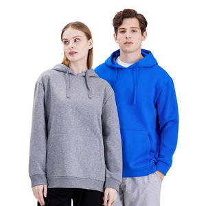 Sweat-shirt à capuche noir pour homme en coton molletonné, manches classiques, logo imprimé sur le devant, style automne - Product Image 6