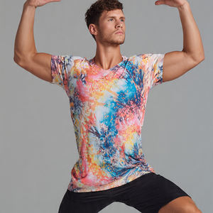 Camisetas Deportivas para Hombre, de Yoga, Ajustadas, de Secado Rápido, Transpirables, 100% Poliéster, Estilo Urbano, para Entrenamiento Atlético - Product Image 5