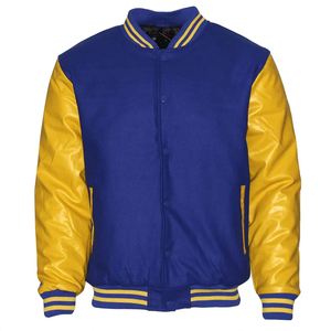High Quality Stylish Wholesales Custom Logo Men Wool Baseball Leather Sleeves Varsity <b>Jacket</b> New Latest Fashion Varsity <b>Jackets</b> - Product Image 6