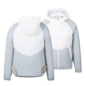 New Arrival Windbreaker <b>Cooling</b> <b>Jacket</b> Training Sporty Outdoor Coaching Zipper Closure Hoodies <b>Jacket</b> With Fan Cool <b>Jackets</b> - Product Image 4